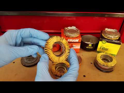 Lawnmower Oil Filters Cut Open!  WIX vs FRAM vs Jonh Deere!