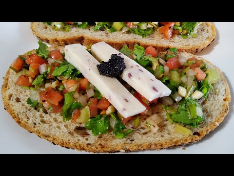 Pebre on Bread | Pebre Chileno | Pebre Recipe