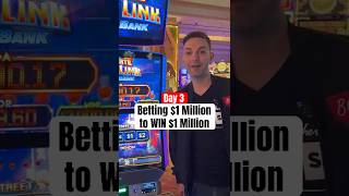 Day 3: Betting $1 Million to WIN $1 Million ☄️ $500 A SPIN?! #casino #slots #bonus #jackpot