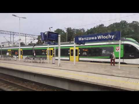 Przejazd EN57-1807 na odcinku Pruszków - Warszawa Powiśle + stójka w tunelu