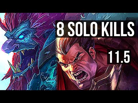 TRUNDLE vs DARIUS (TOP) | 14/1/1, 8 solo kills, Legendary | NA Diamond | v11.5