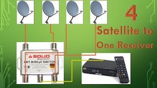How to connect Multiple satellite to One receiver