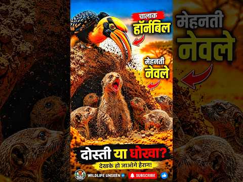 😱🤯हॉर्न बिल पक्षी की चालाक चाल🤯😱#shorts #facts #viral #trending #new #birds #wildlife #animals #hd