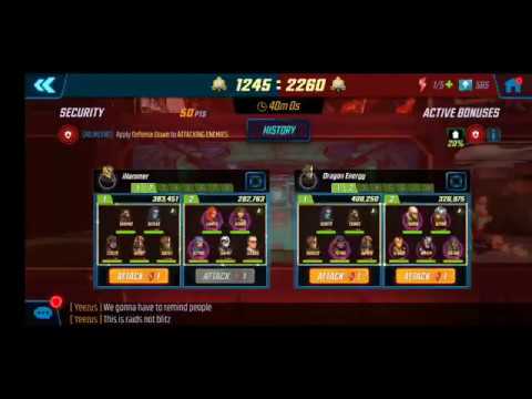 AW Offense - 238k Xmen vs 282k Coulson+Avengers - Marvel Strike Force