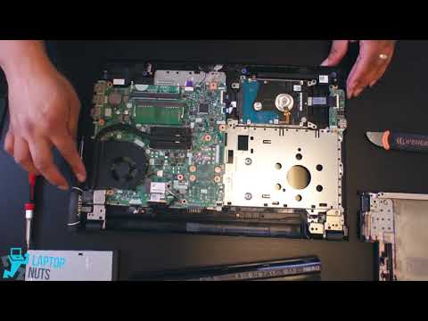 Dell Inspiron 15 3567 Disassembly. Hard drive, motherboard, cpu, heatsink and fan removal