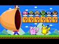 Super Mario Bros. but there are MORE Custom Pokeballs All Characters!.. | Game Animation