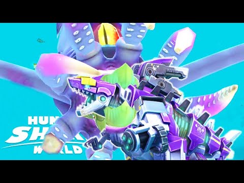 NEW MECHA SHARKJIRA vs COLOSSAL SQUID BOSS (HUNGRY SHARK WORLD)