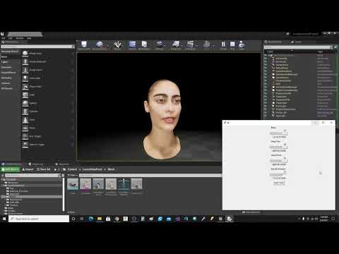 Short demo using Unreal 4.25 and Python Plugin to manipulate Louise 3D model from Eisko
