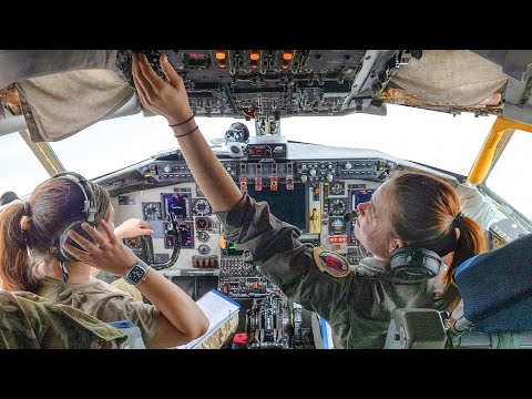 All Female Flight Crew Take Off US Air Force Massive Spy Plane for Restricted Mission