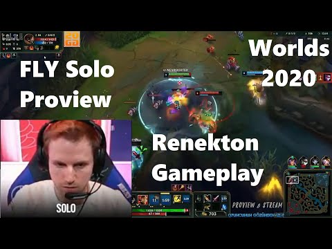 Worlds 2020 Proview FLY Solo Renekton Gameplay POV FLY vs UOL Groups Day 8