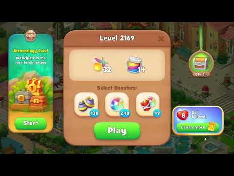 Gardenscapes 2169 Level - 16 moves - NO BooSTERS
