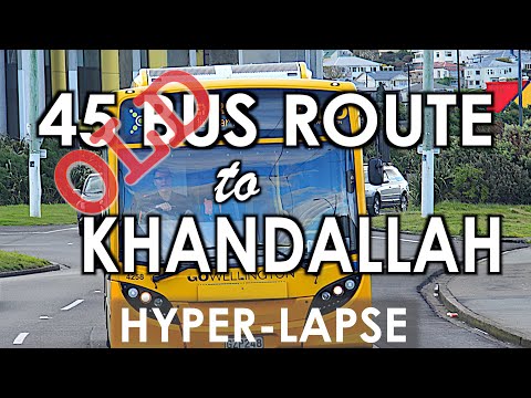 OLD 45 Bus Route from Brandon Street to Khandallah, Wellington NZ - Timelapse