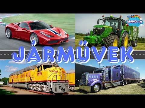 Járművek gyerekeknek - Fedezzük fel a járművek színes világát! #truck #train #police #ship #plane