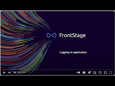 Přihlášení do klientské aplikace FrontStage RC