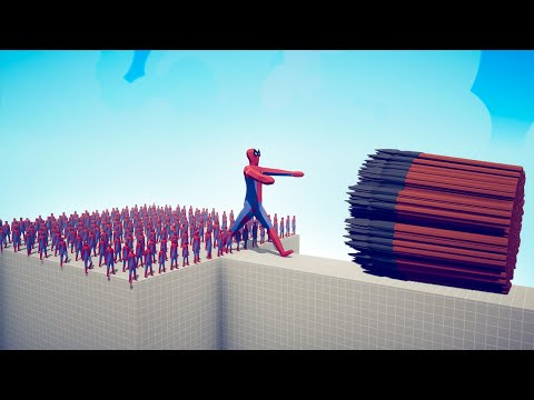 100x SPIDER MAN + GIANT vs EVERY GOD - TABS | Totally Accurate Battle Simulator 2022