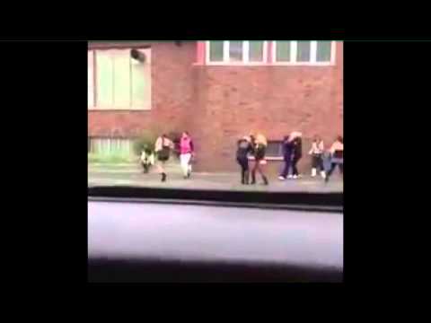 Hurenkrieg in Darmstadt! Nutten prügeln sich auf offener Straße! Massenschlägerei