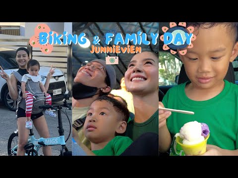 Bike with Mavi & Viela , Family Day , Grocery day with Junniedad | JunnieVien
