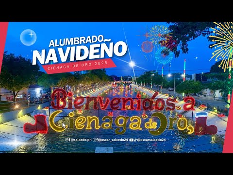 Alumbrado navideño caño Aguas Prietas - Ciénaga de Oro✨🎄