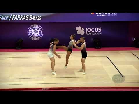 Hungary 2 (HUN) - 2022 Aerobic Worlds, Guimaraes (POR) - Trio Qualifications
