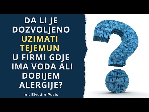 Da li je dozvoljeno uzimati tejemun u firmi gdje ima voda ali dobijem alergije? - mr. Elvedin Pezić