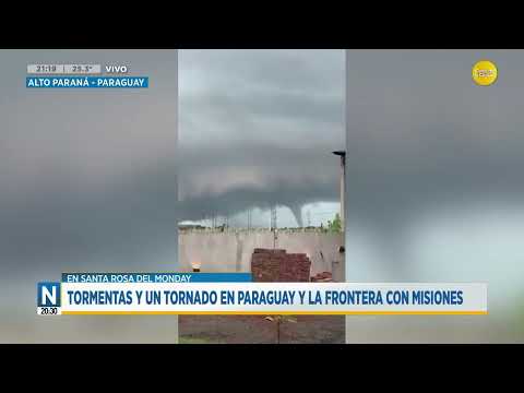 Tormentas y un tornado en Paraguay y la frontera con Misiones │N20:30│ 22-12-25