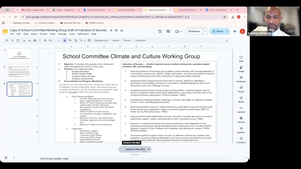From the School Committee