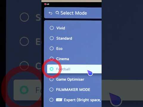 Best Clarity Settings | LG WebOS TV | LG TV #shorts  #tv #webostv  #football