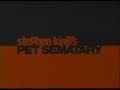 1989 Pet Sematary TV Spot
