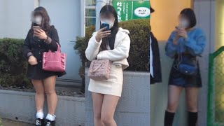 4K【大久保公園病院前】をお散歩👣スタイル抜群なP活立ち〇ぼ女子︎💕︎Walk in front of Okubo Park Hospital#tokyowalk #japanwalk