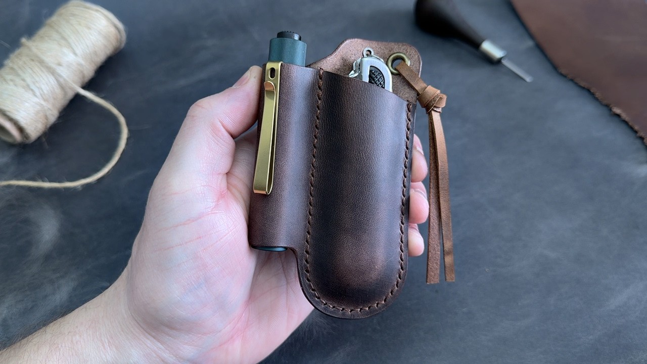 Making a Leather EDC Pocket Organizer [DIY - PDF Pattern]