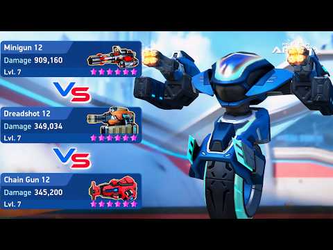 NEW Dreadshot 12 vs Minigun 12 vs Chain Gun 12 - Killshot - Mech Arena
