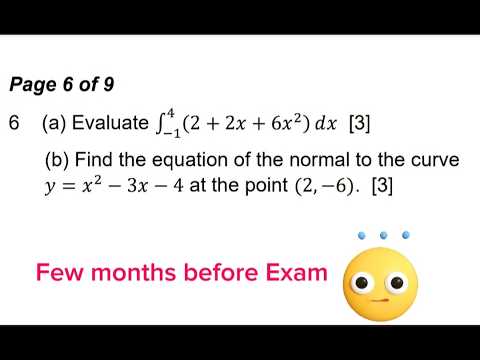 Calculus | Integration | Equation of the normal to the curve