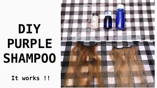 Get Rid of Brassy hair at home with food color - DIY Purple shampoo that works from your kitchen