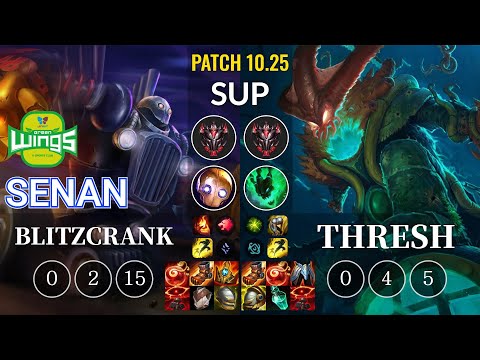 JAG Senan Blitzcrank vs Thresh Sup - KR Patch 10.25