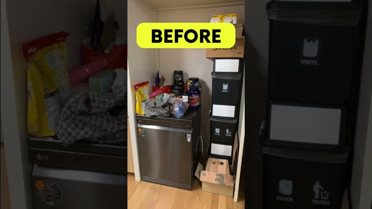 the POWER of DECLUTTERING 🤯 Before & After  😮 #decluttering #declutter