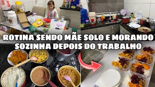 ROTINA NOTURNA DEPOIS DO TRABALHO/ FUI DORMIR 2:00 DA MADRUGADA/ FIZ MARMITAS PARA A SEMANA TODA