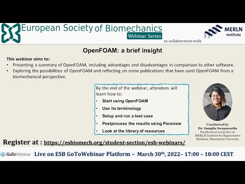 ESB Webinar Series – No. 10 – OpenFoam: a brief insight