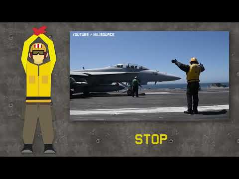 0149 Aircraft Carrier's Crew hand signals explained   preflight and launch