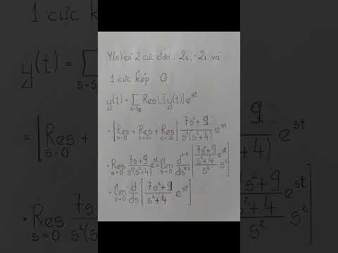 (Métodos Matemáticos da Física) Nâng Cao: Phương pháp Laplace cho Phương trình vi phân - BT 4 C2
