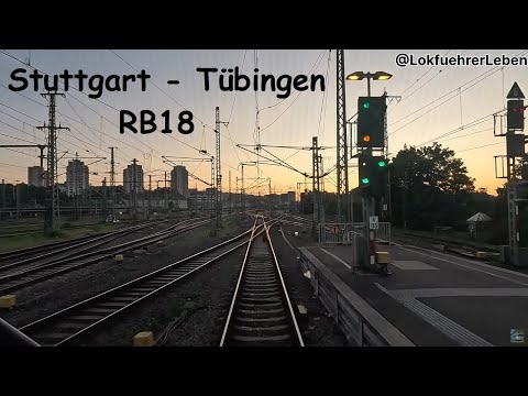 Die erste Zugfahrt aus Heilbronn: Führerstandsmitfahrt RB18 Stuttgart - Tübingen [4K]
