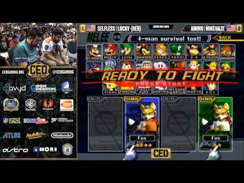 CEO2016 - Selfless | Lucky vs. Amino | MikeHaze - Melee Top 64