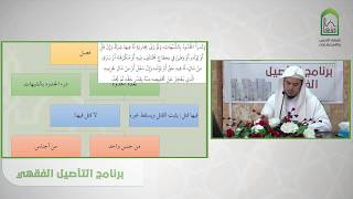 برنامج التأصيل الفقهي 175 د. عامر بهجت فصل في تعدد الحدود image
