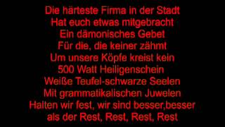 Böhse Onkelz-Firma mit lyric