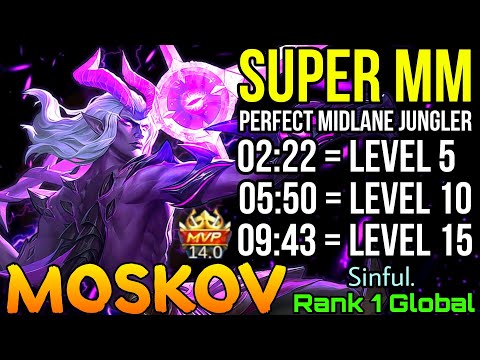 Super Midlane Jungler Moskov MVP 14 Points! - Top 1 Global Moskov by Sinful. - Mobile Legends