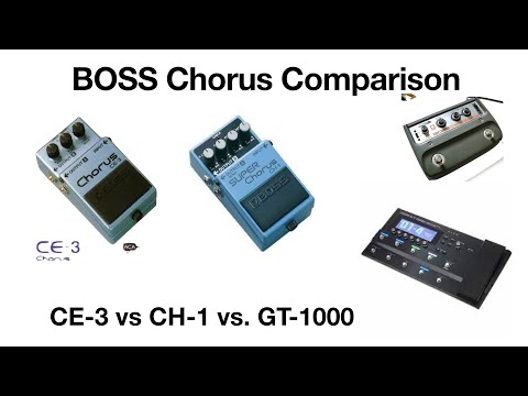 Boss CE-3 vs CH-1 vs GT-1000 CE-1 Chorus Comparison