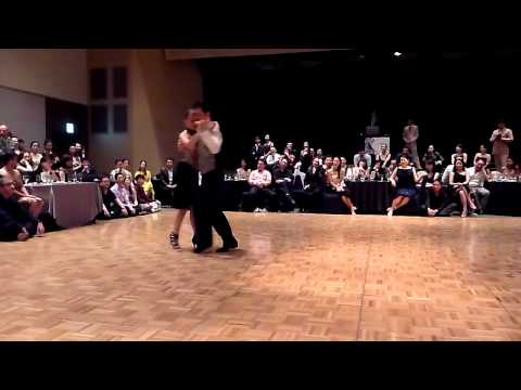  Andrea Misse  and  Javier Rodriguez  are  dancing  to  the  milonga  "  La Milonga Que Faltaba  "