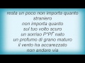 Lucio Battisti - Straniero Lyrics