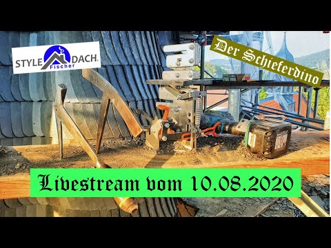 Der Schieferdino im Einsatz - Altdeutsche Deckung und Kegelturm mit Schiefer Dino - Schieferkehle