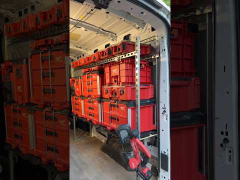 packout unistrut shelving #diy #plumbing #plumber #packout #vanshelf #vanshelves #packoutmount