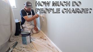 Painting a full room for beginners, and how much it would cost, people charge.